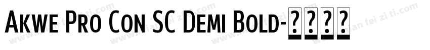 Akwe Pro Con SC Demi Bold字体转换